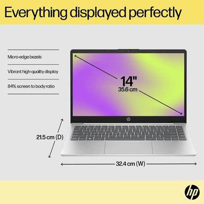 HP Laptop - 14 inch 14-em0043AU, Silver